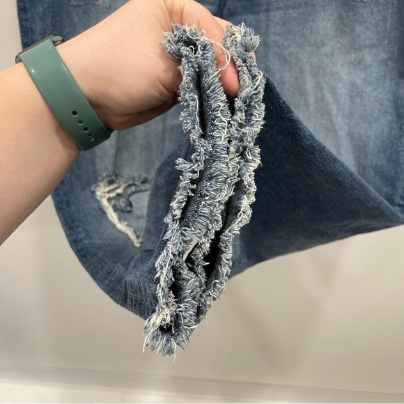 Torrid High Rise Straight Jeans Raw Hem Distressed Size 20 Regular - Picture 7 of 11